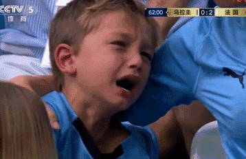 哭泣的乌拉圭小球迷 动图