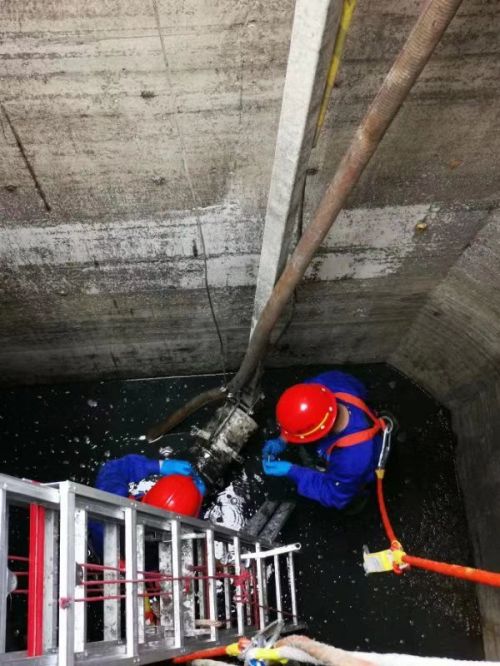 瓯江口污水处理厂顺利完成2019年度第一次井下作业