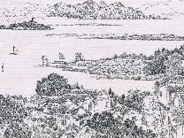 《红日亭》片头钢笔画展亮相禅街